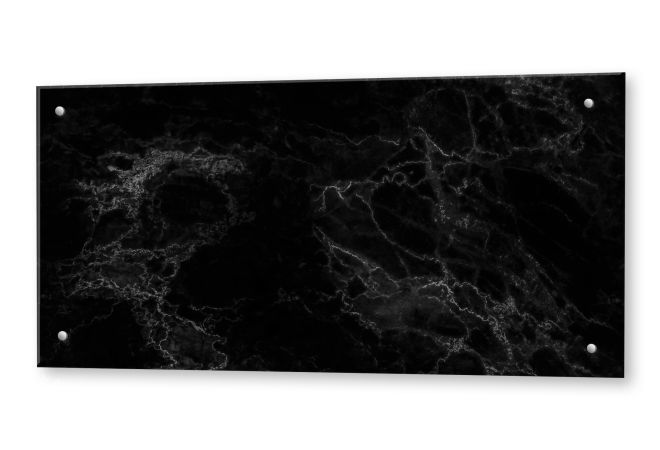 Стеклянный фартук Мрамор черный 600*1200мм в Краснодаре
